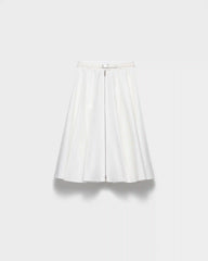 Chino midi-skirt with zipper