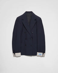 Double-breasted kid mohair jacket