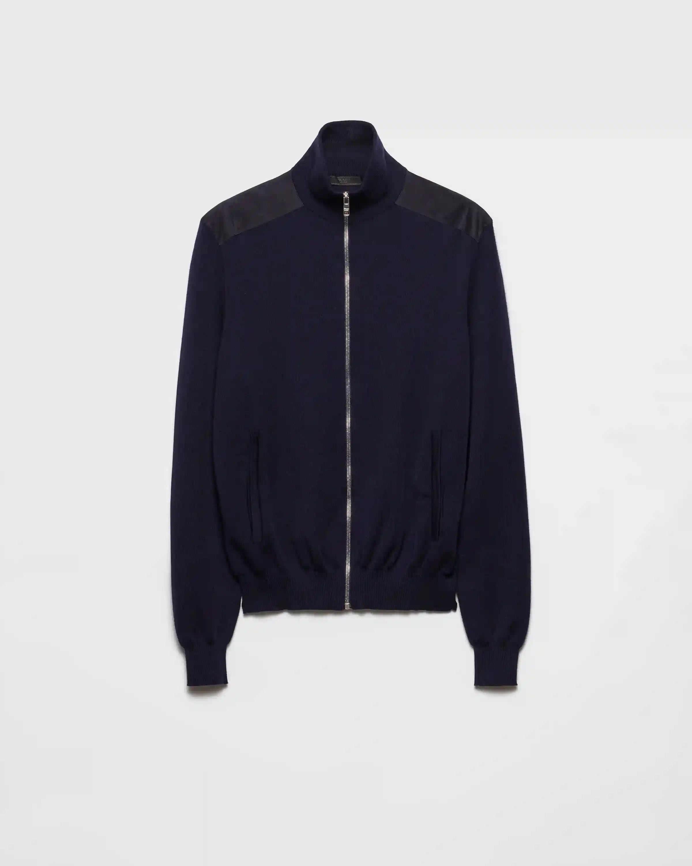 Cashmere zipper cardigan