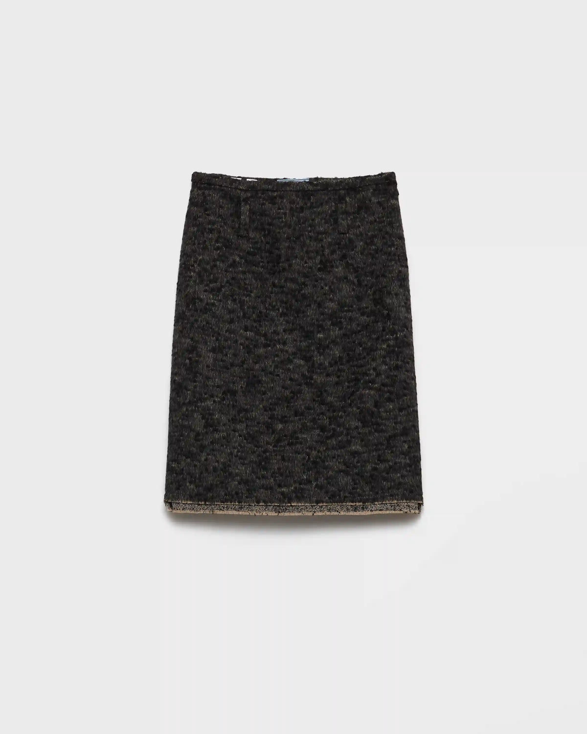 Double tweed midi-skirt