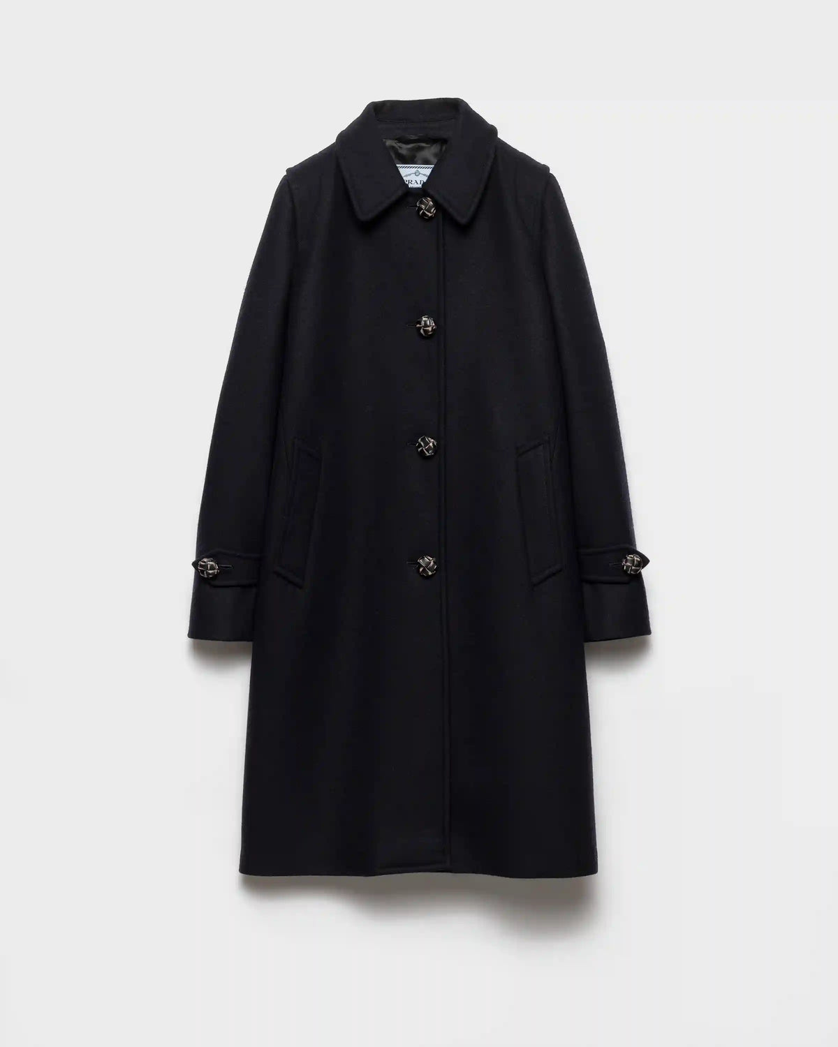 Single-breasted double loden coat