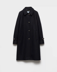 Single-breasted double loden coat
