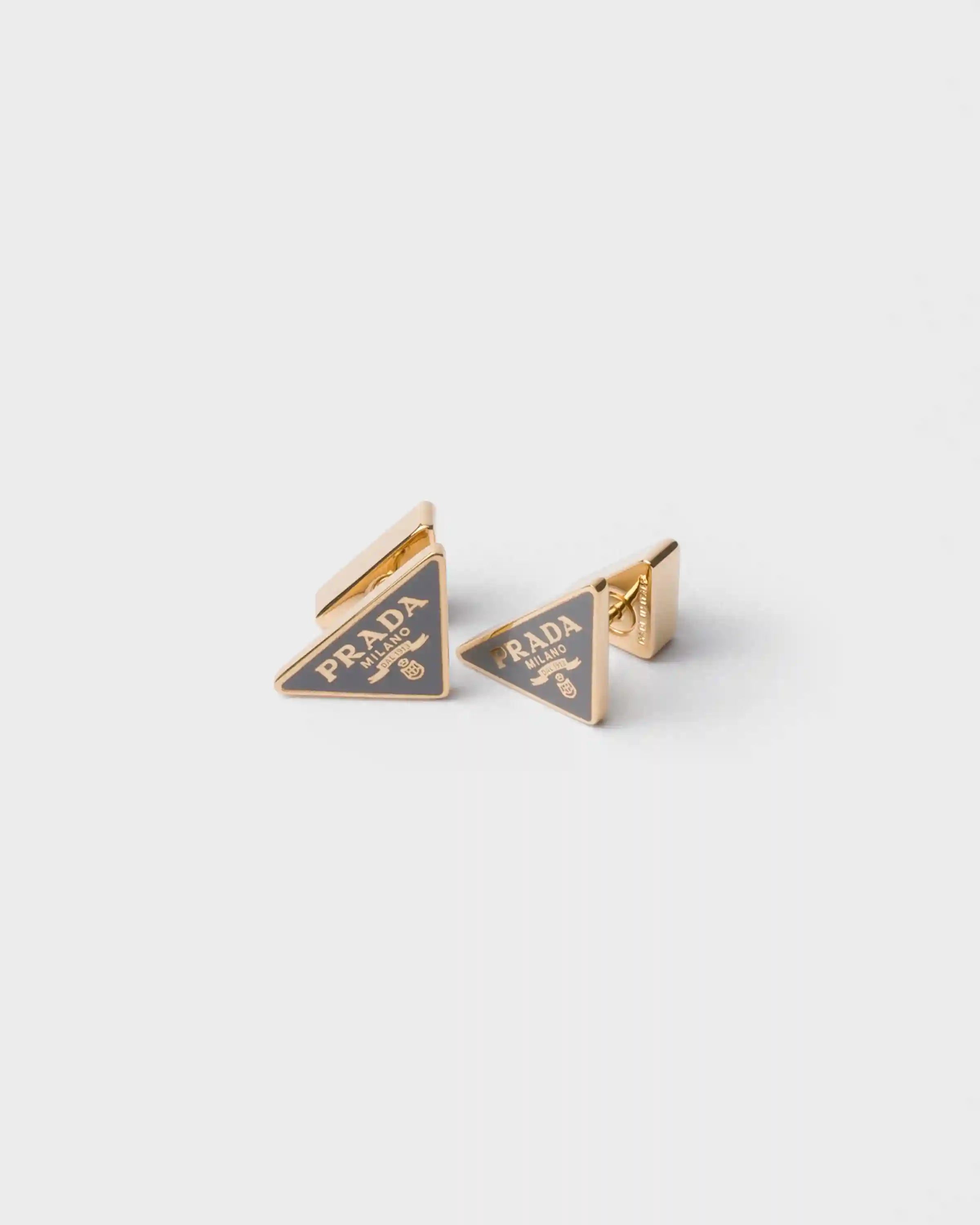 Enameled metal earrings