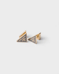 Enameled metal earrings