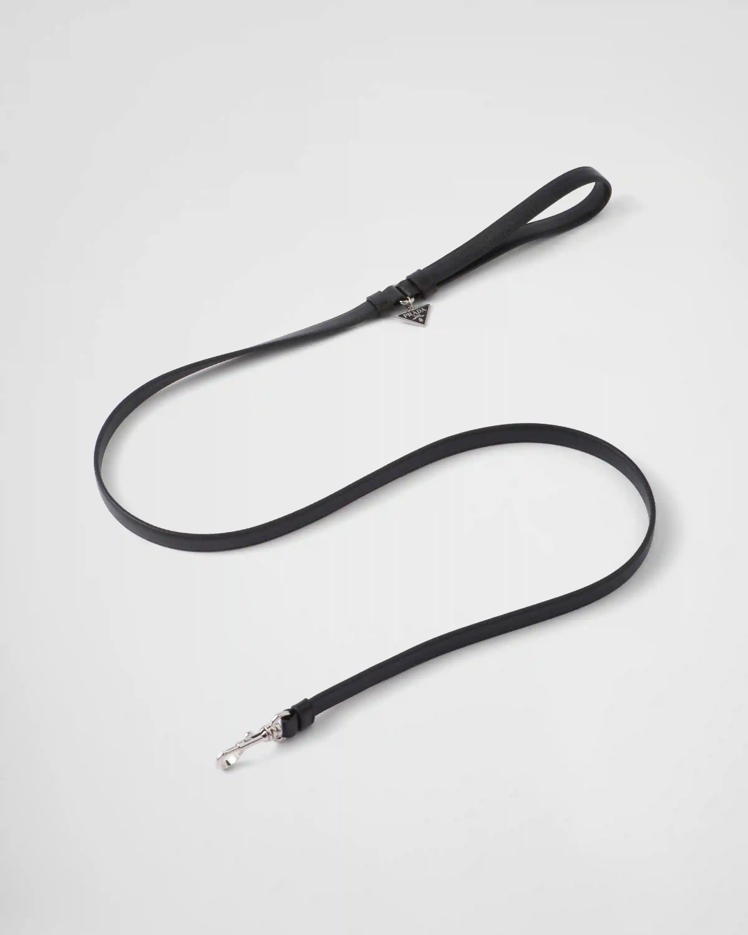 Saffiano leather pet leash