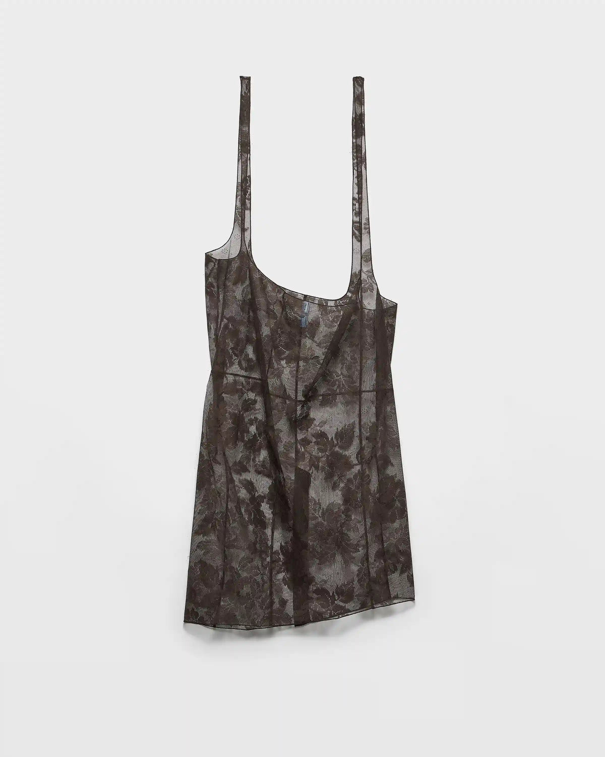 Chantilly lace midi-skirt with suspender straps