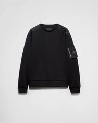 Cotton fleece and Re-Nylon sweatshirt