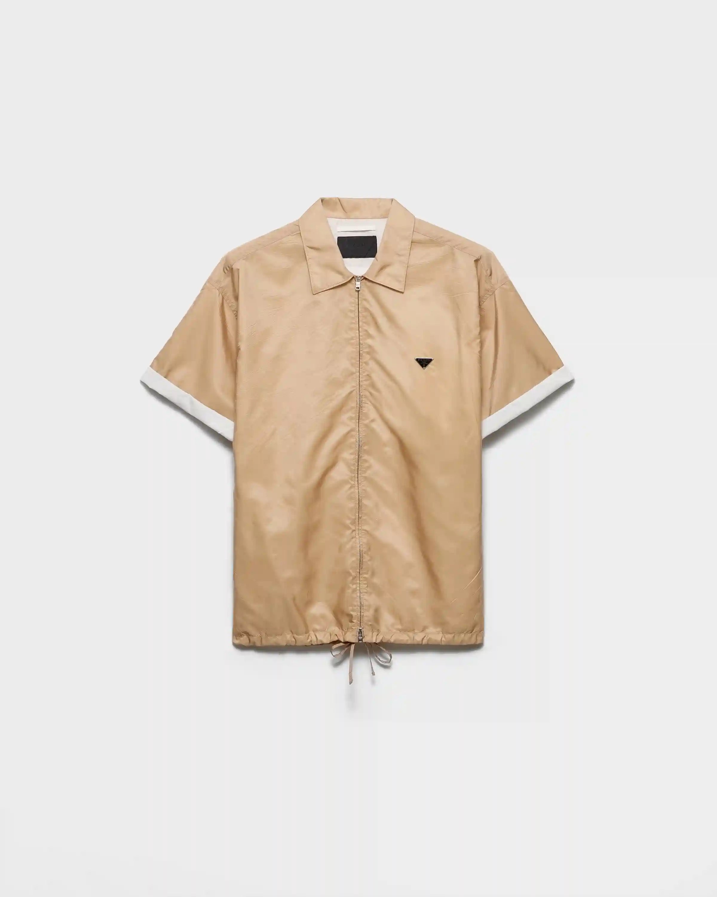 Short-sleeved Re-Nylon zipper shirt