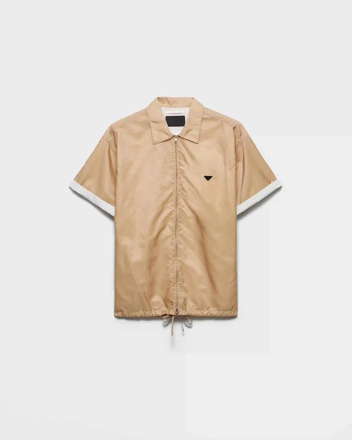 Short-sleeved Re-Nylon zipper shirt