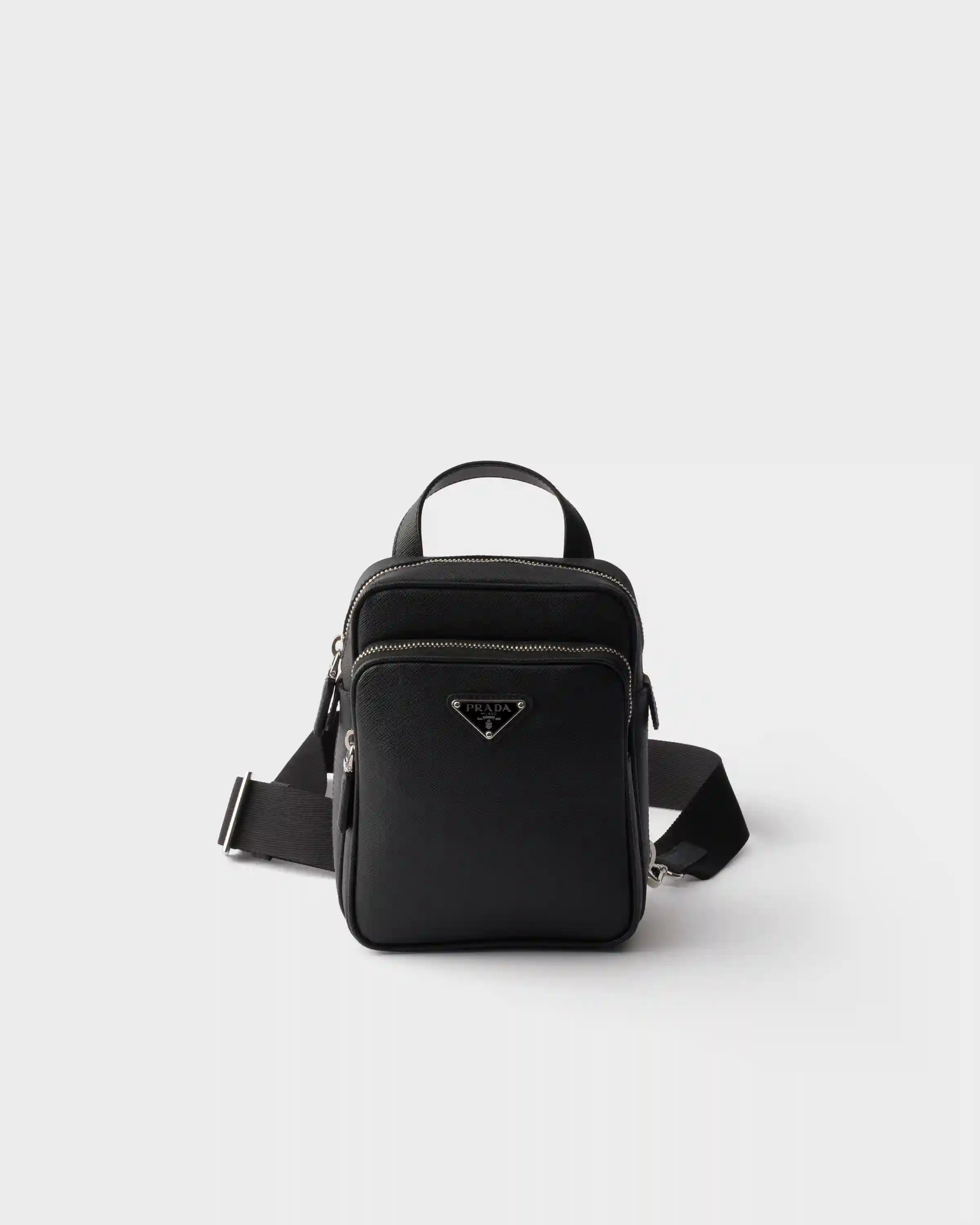 Saffiano leather mini one-shoulder backpack