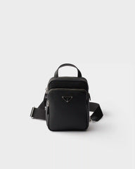 Saffiano leather mini one-shoulder backpack