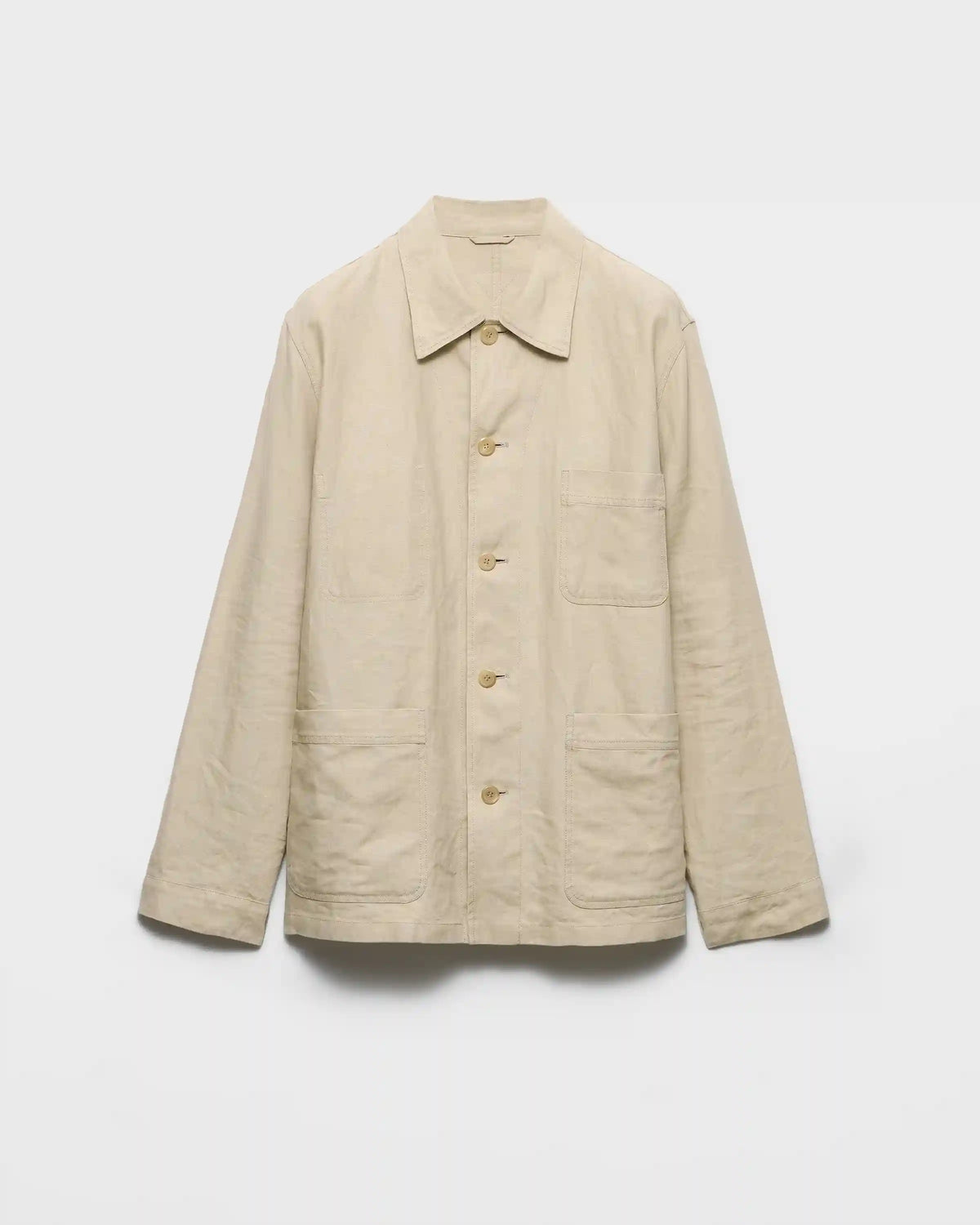 Single-breasted linen jacket