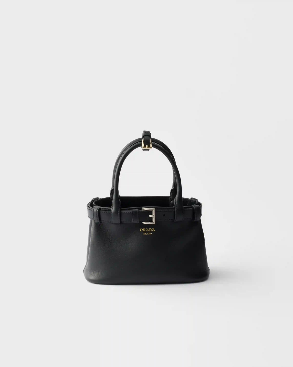 Prada Buckle small leather bag with belt