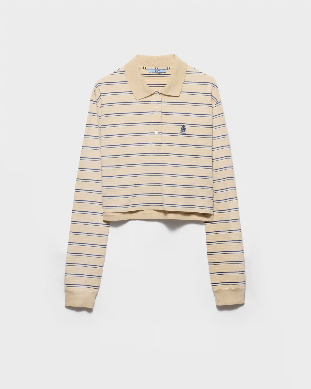 Striped piquÃ© polo shirt
