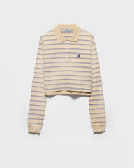Striped piquÃ© polo shirt