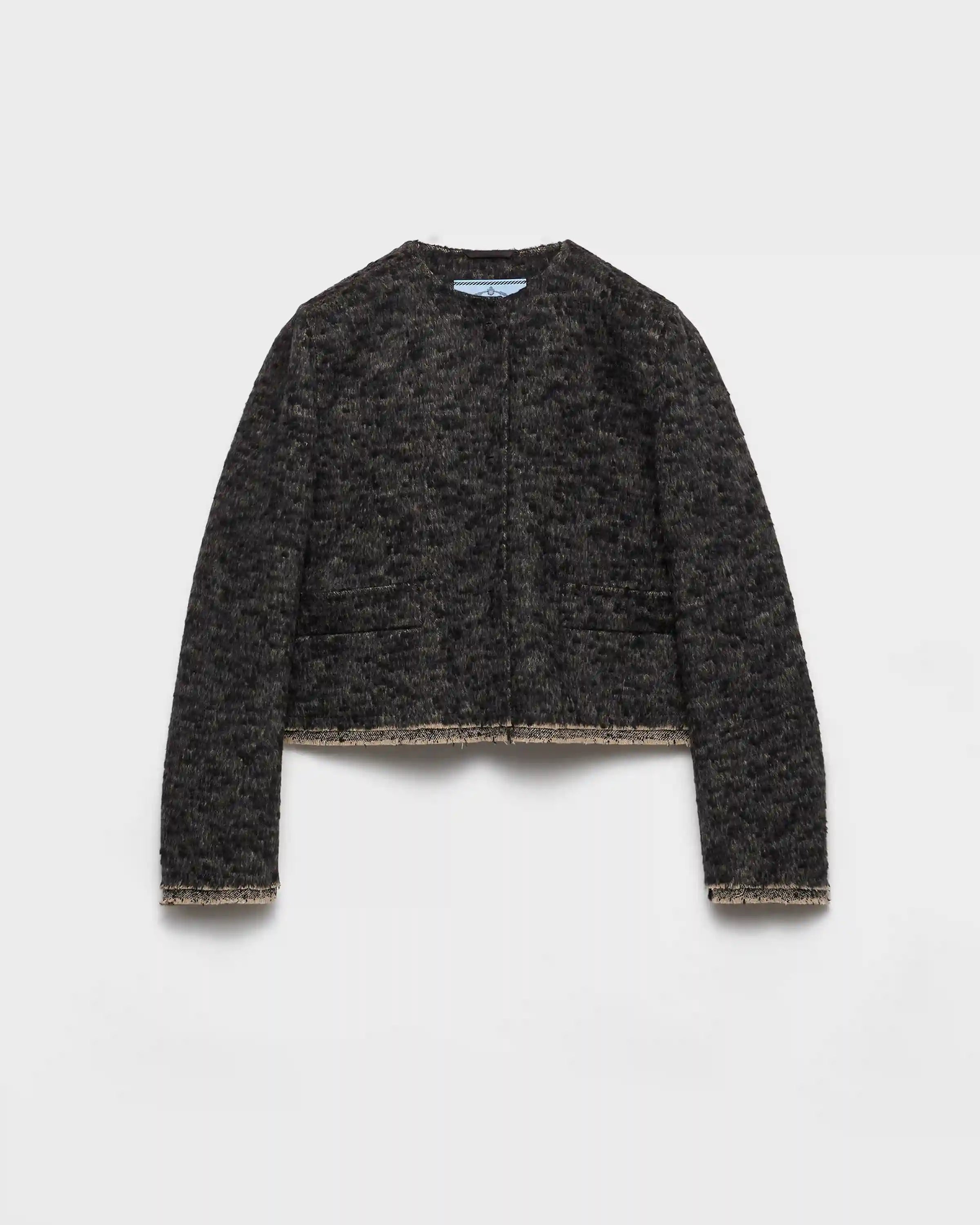 Single-breasted double tweed jacket