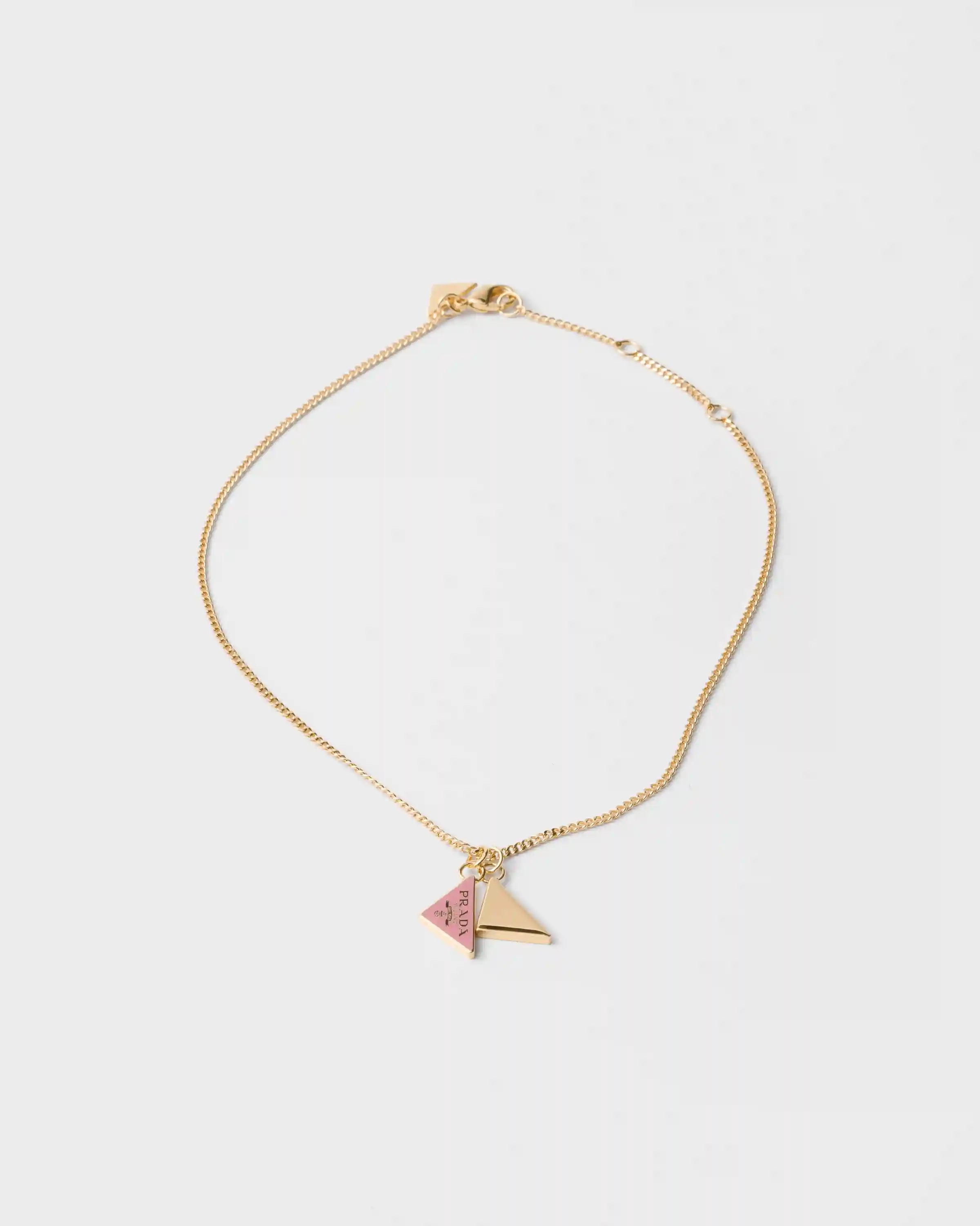 Enameled metal necklace