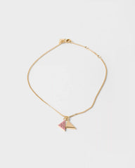 Enameled metal necklace