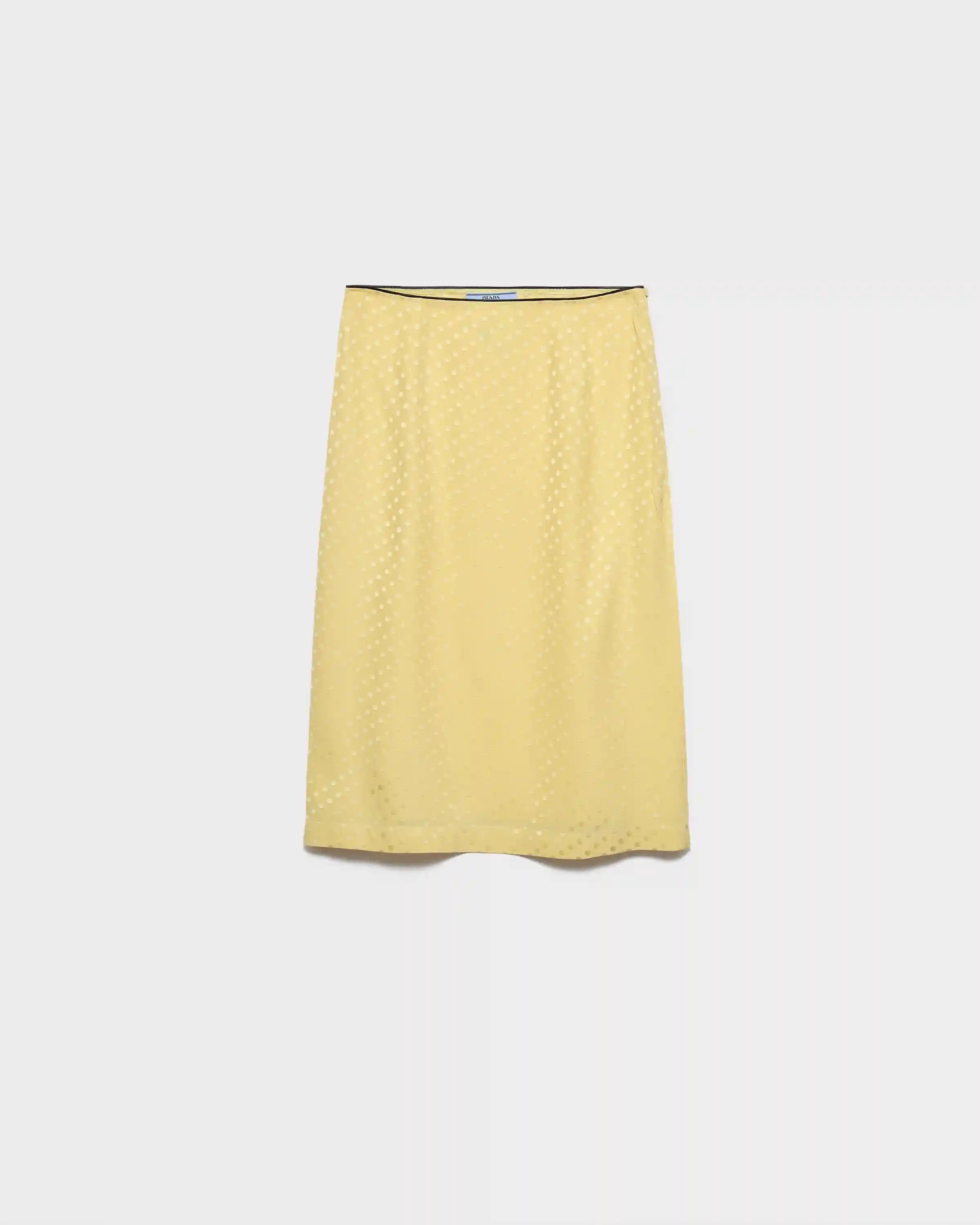 Polka-dot satin skirt