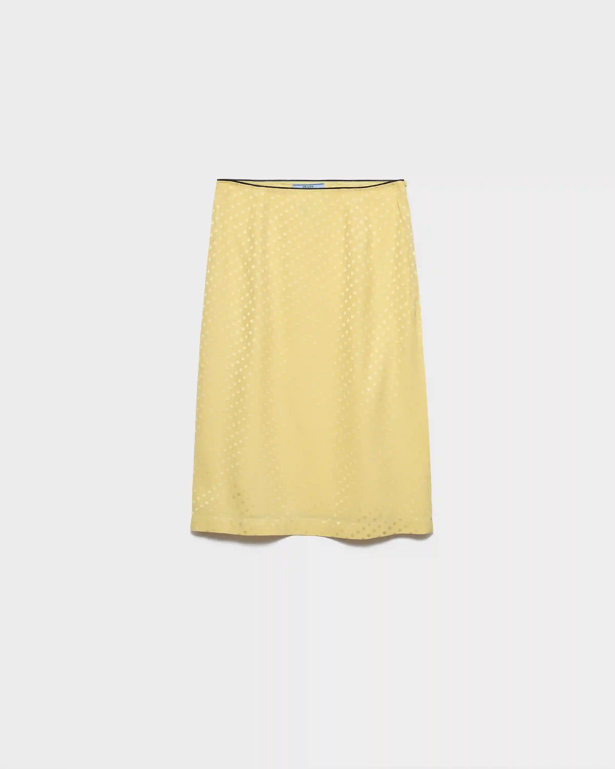 Polka-dot satin skirt