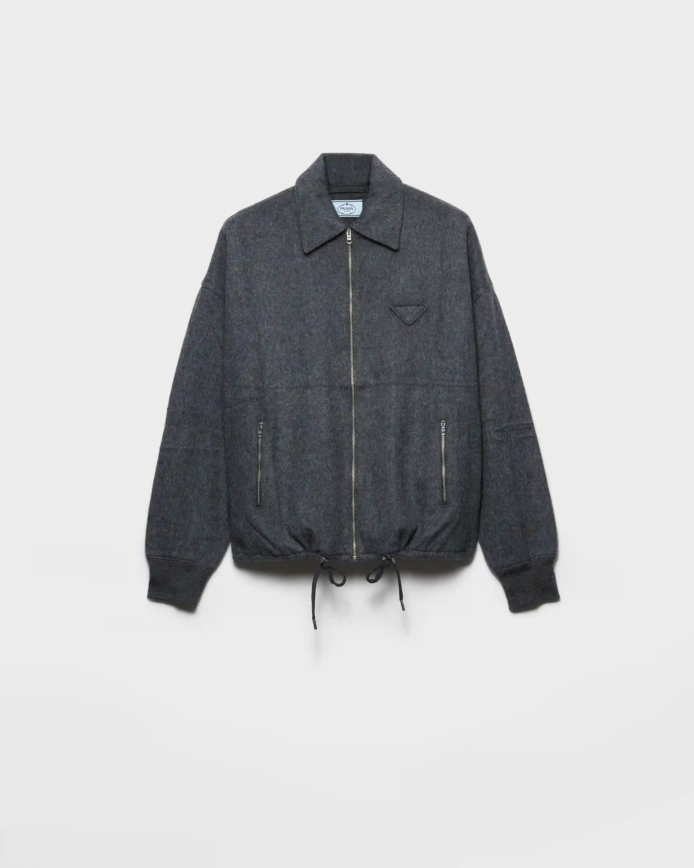 Wool and cashmere blouson jacket