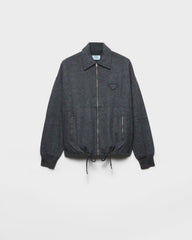 Wool and cashmere blouson jacket