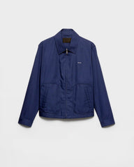 Technical cotton zipper blouson jacket