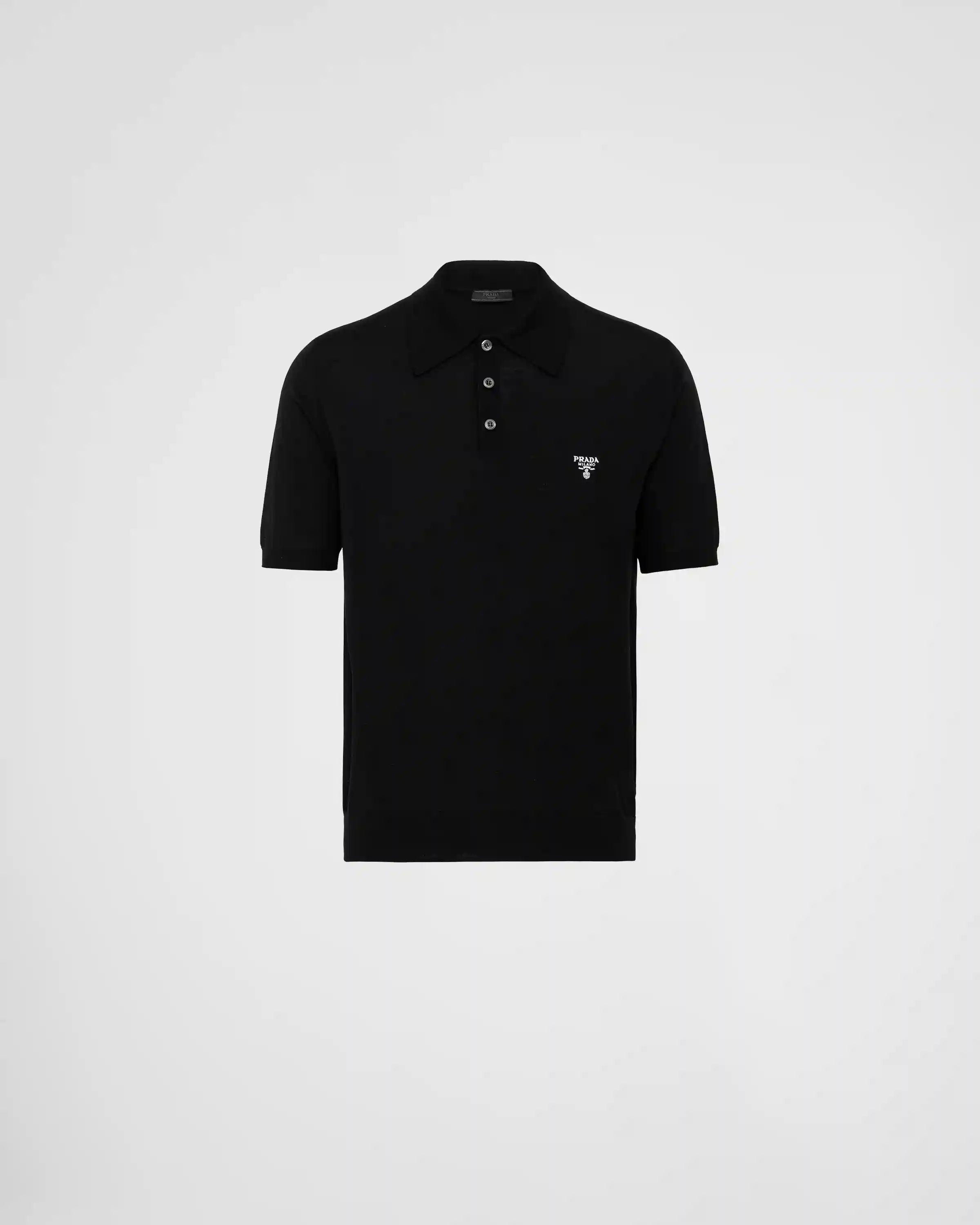 Superfine wool polo shirt