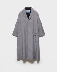 Single-breasted light mohair coat
