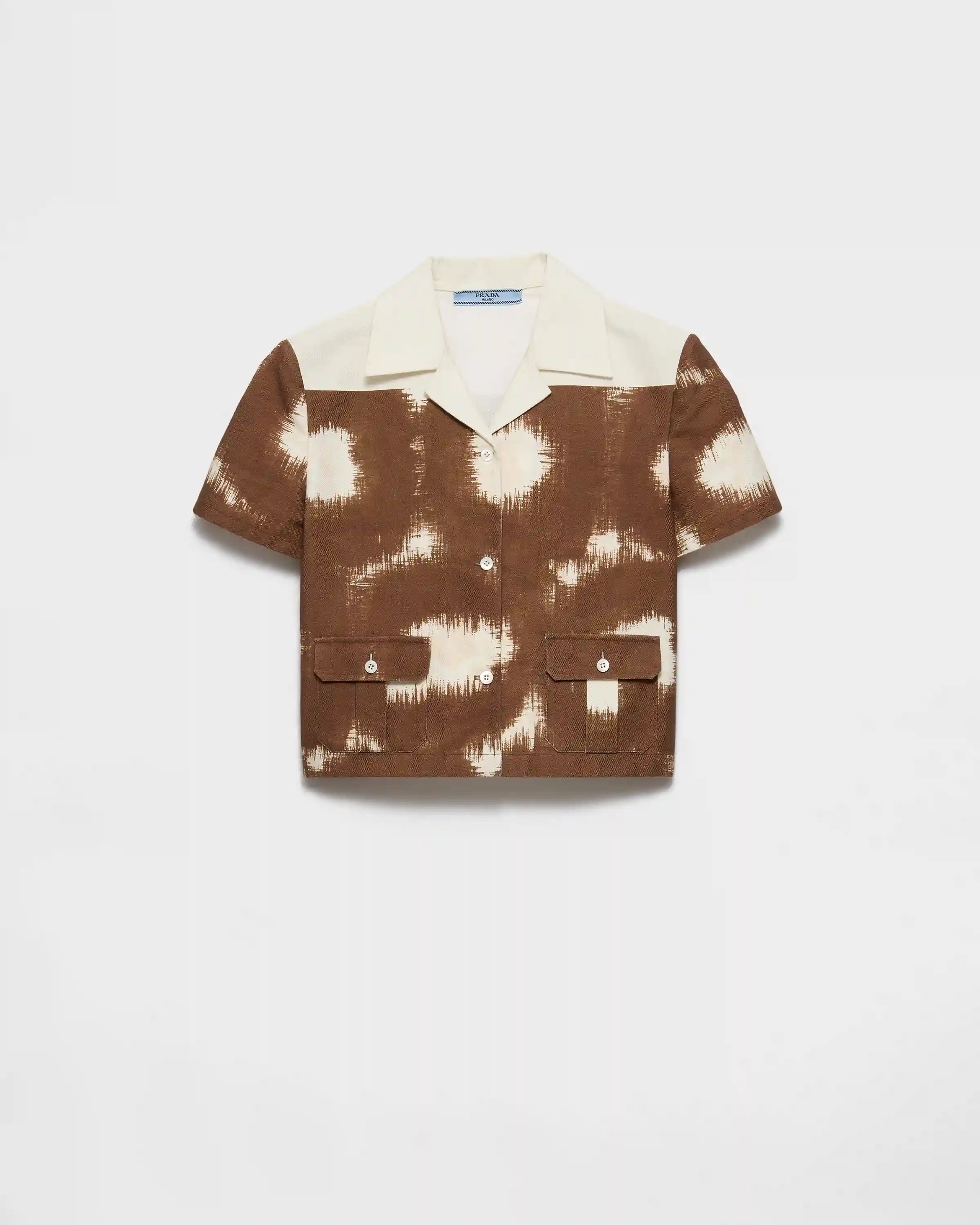 Printed canvas shirt