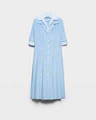 PongÃ© and poplin shirtdress
