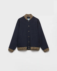 Double cashmere and wool bomber jacket