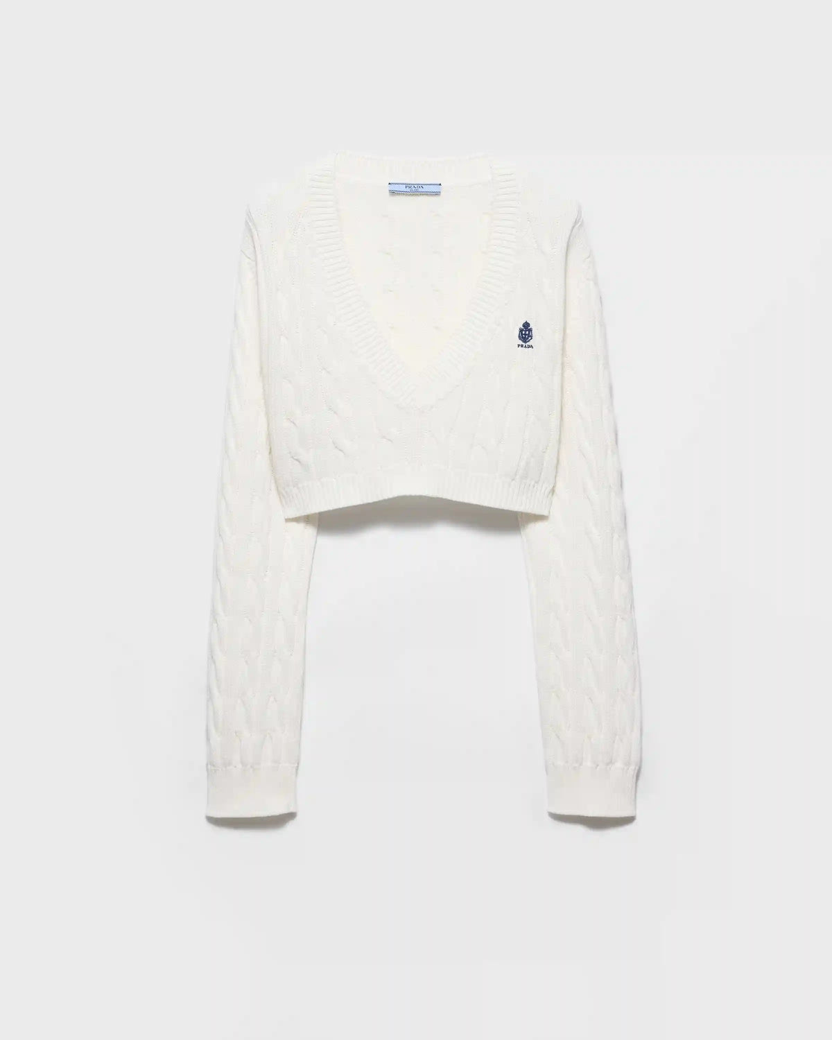 V-neck cotton sweater