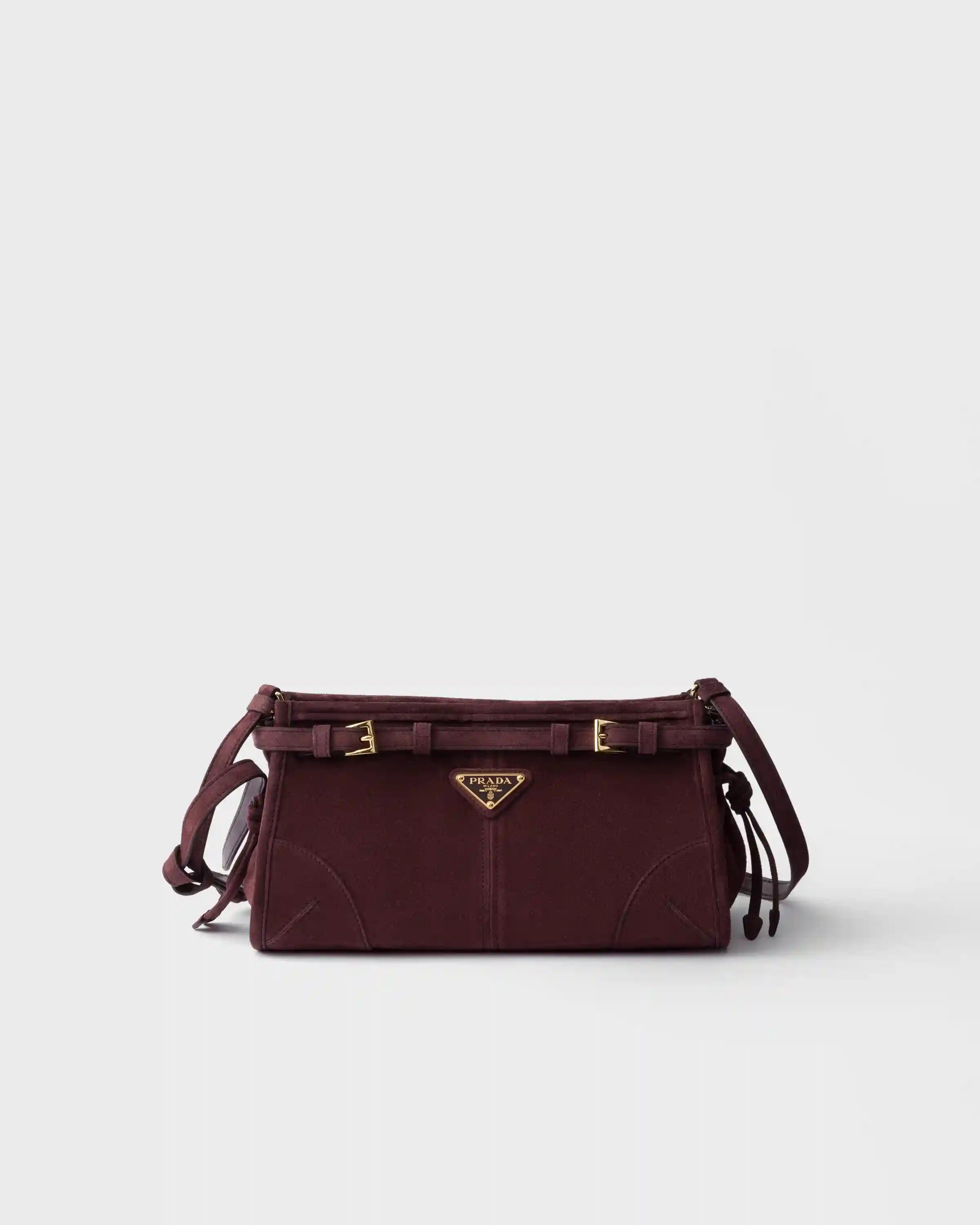 Prada Bonnie small suede shoulder bag