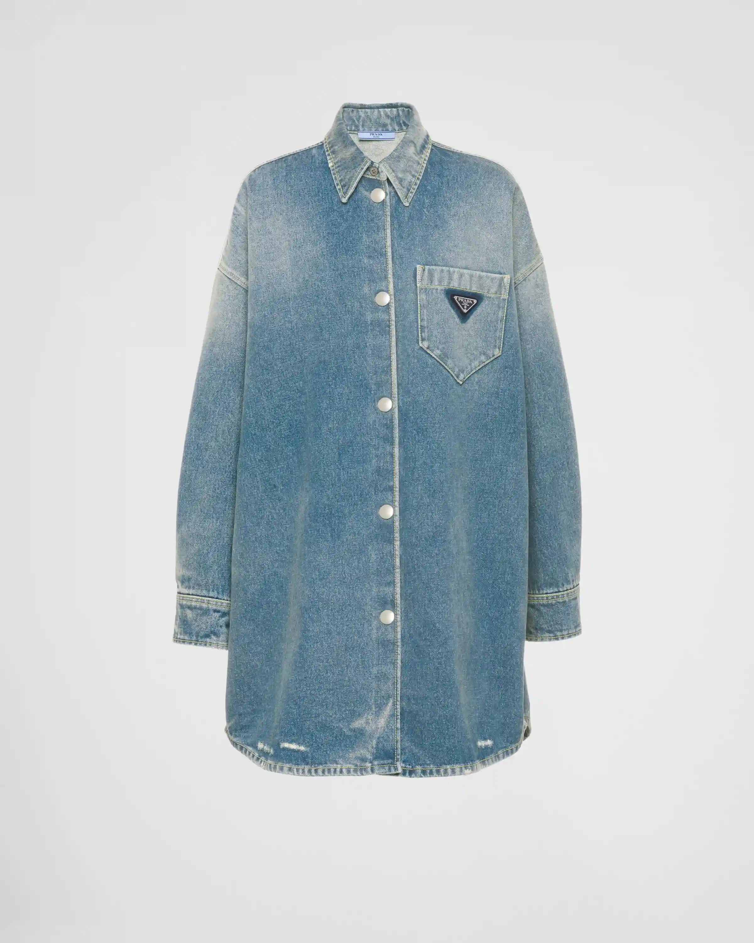 Oversized organic denim shirt