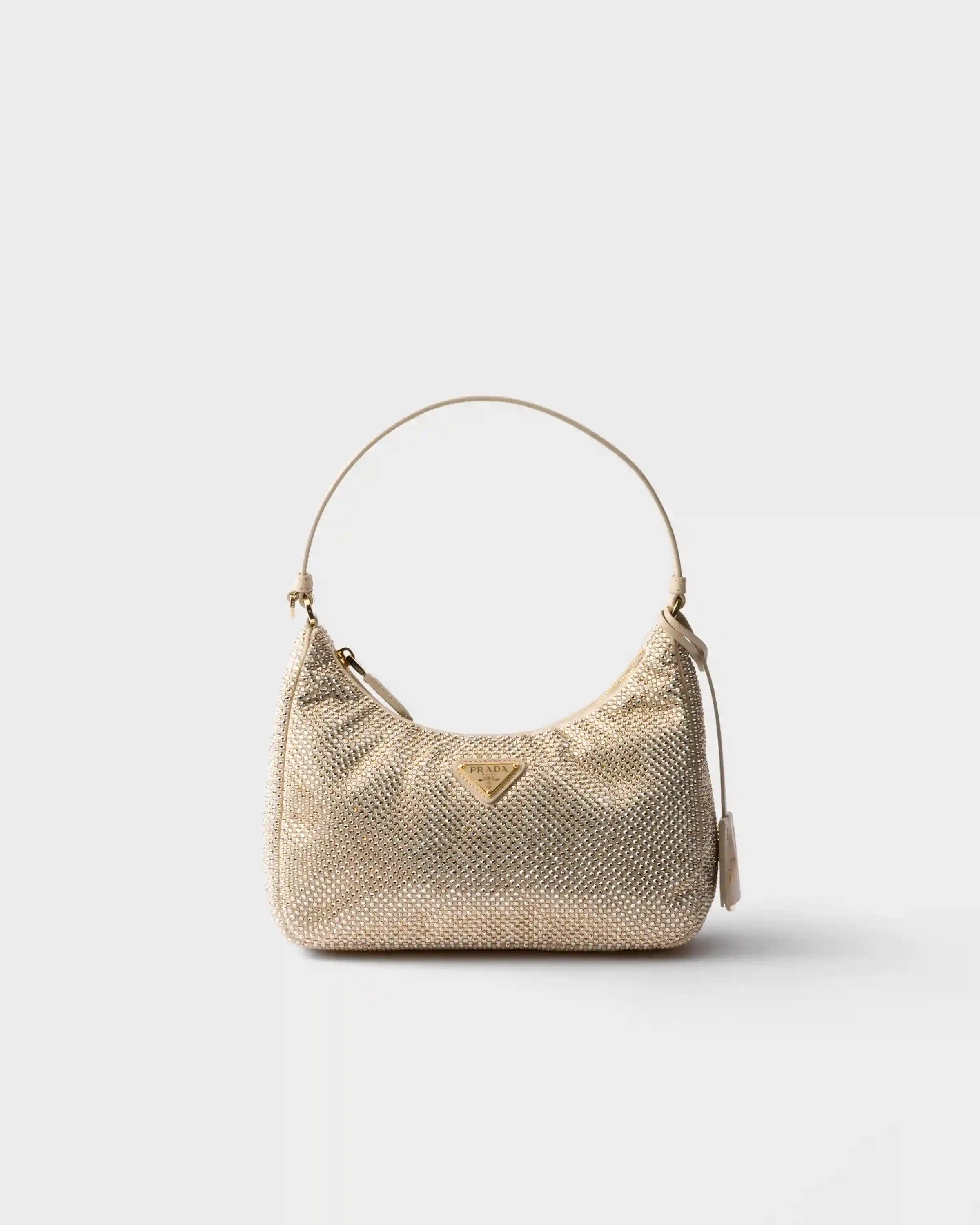 Prada Re-Edition 2005 mini crystal-studded satin bag