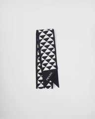 Printed silk tie