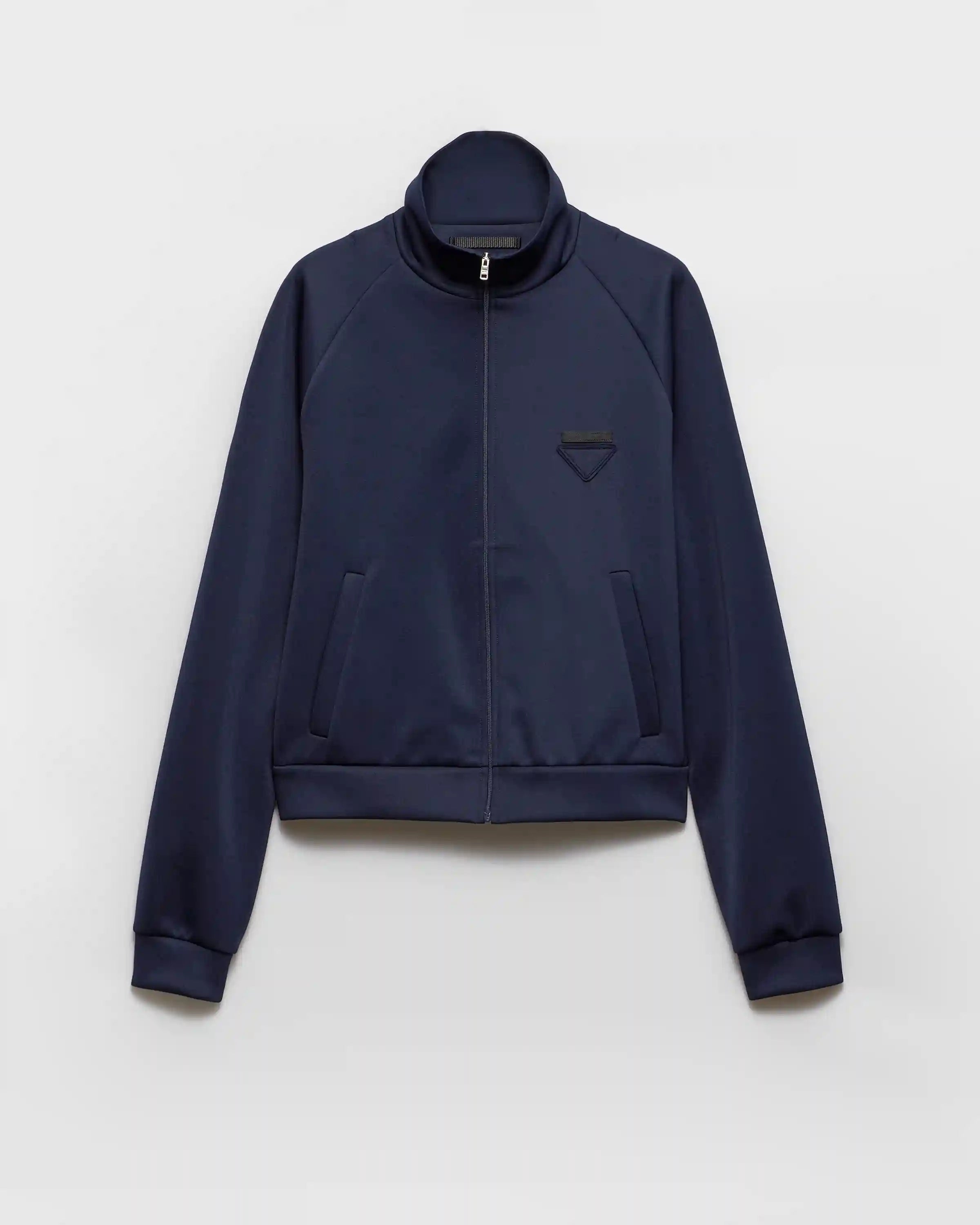 Zippered technical fabric jacket