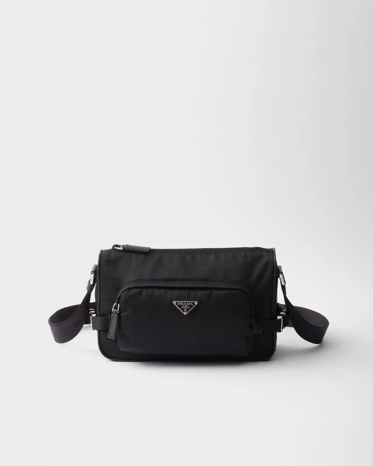 Medium Re-Nylon and Saffiano leather shoulder bag