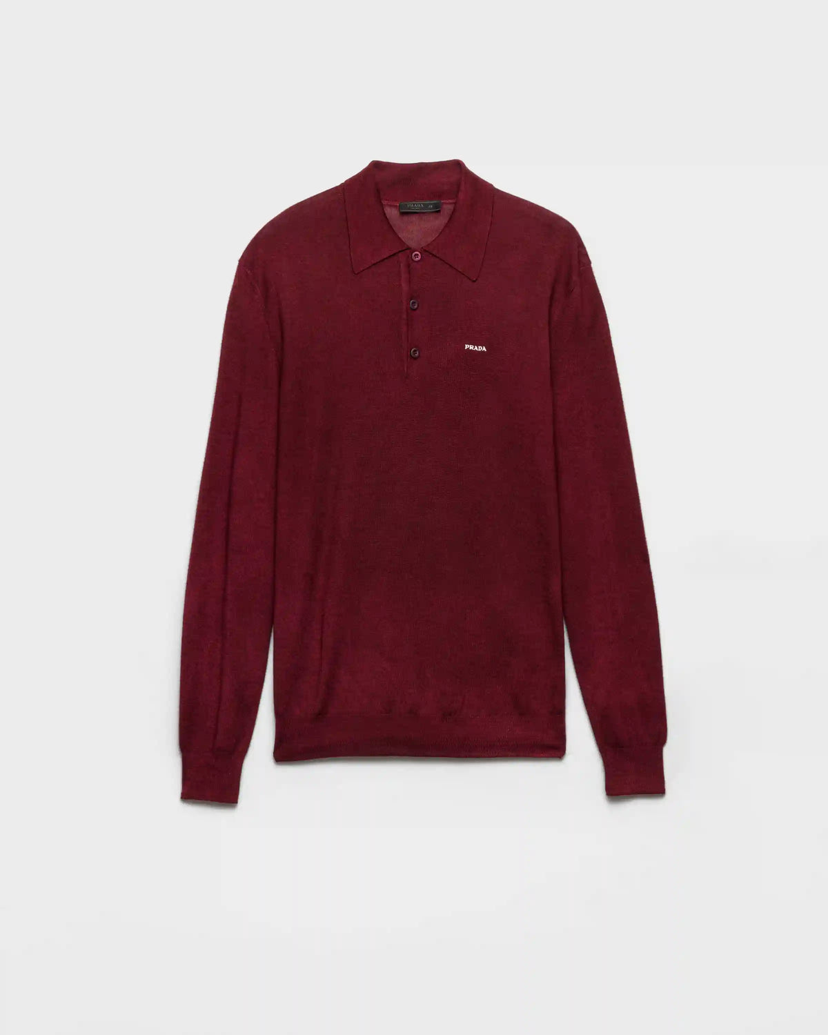 Wool and silk polo sweater