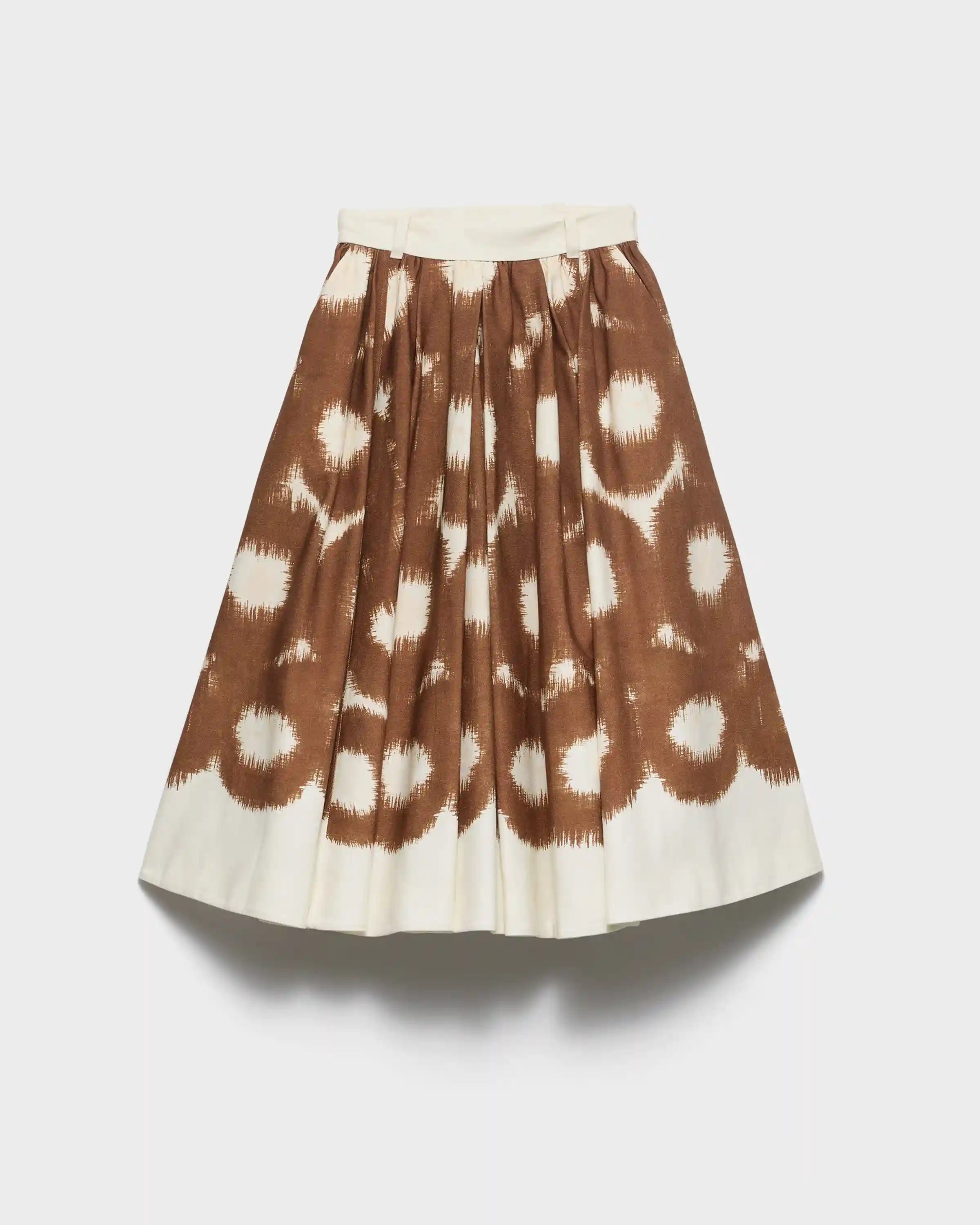 Printed canvas skirt