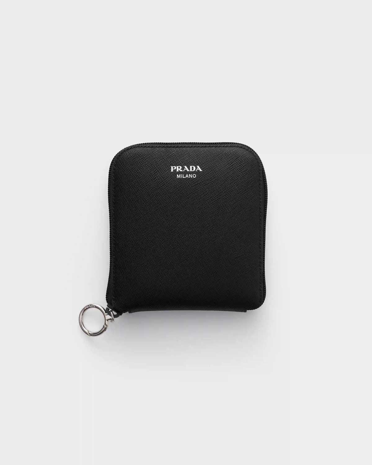 Saffiano leather pendant with Re-Nylon tote bag