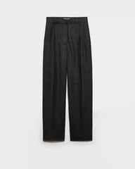 Checked wool pants