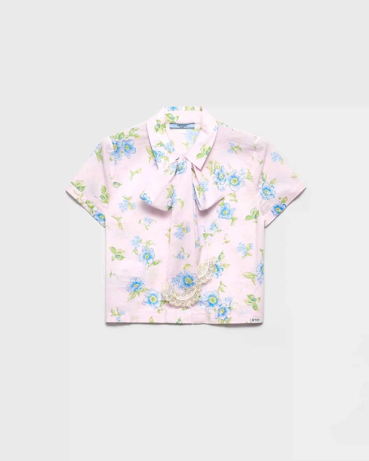 Floral print batiste shirt