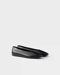 Brushed leather ballerinas