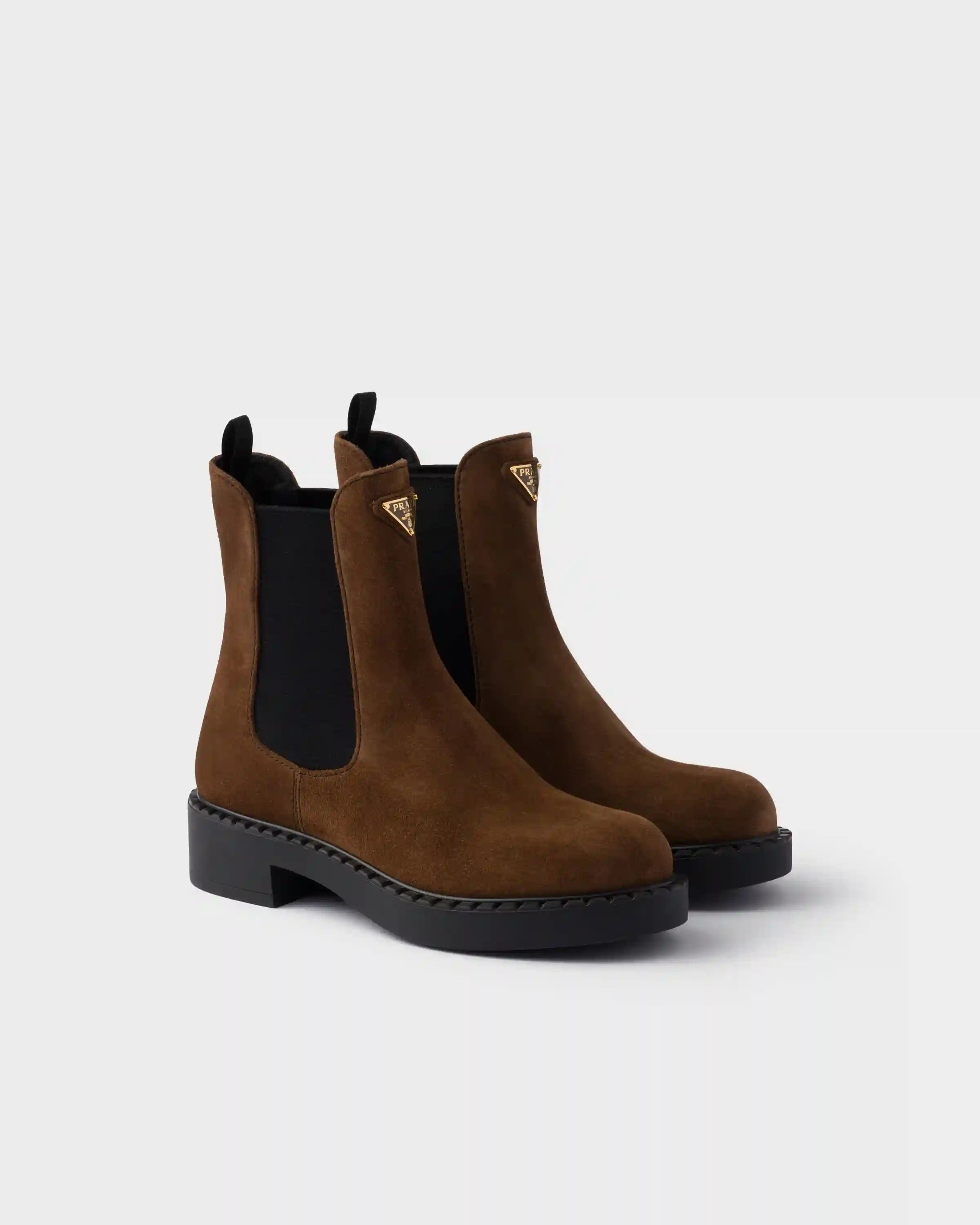 Chocolate suede Chelsea boots