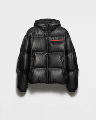 Light Re-Nylon hooded puffer jacket