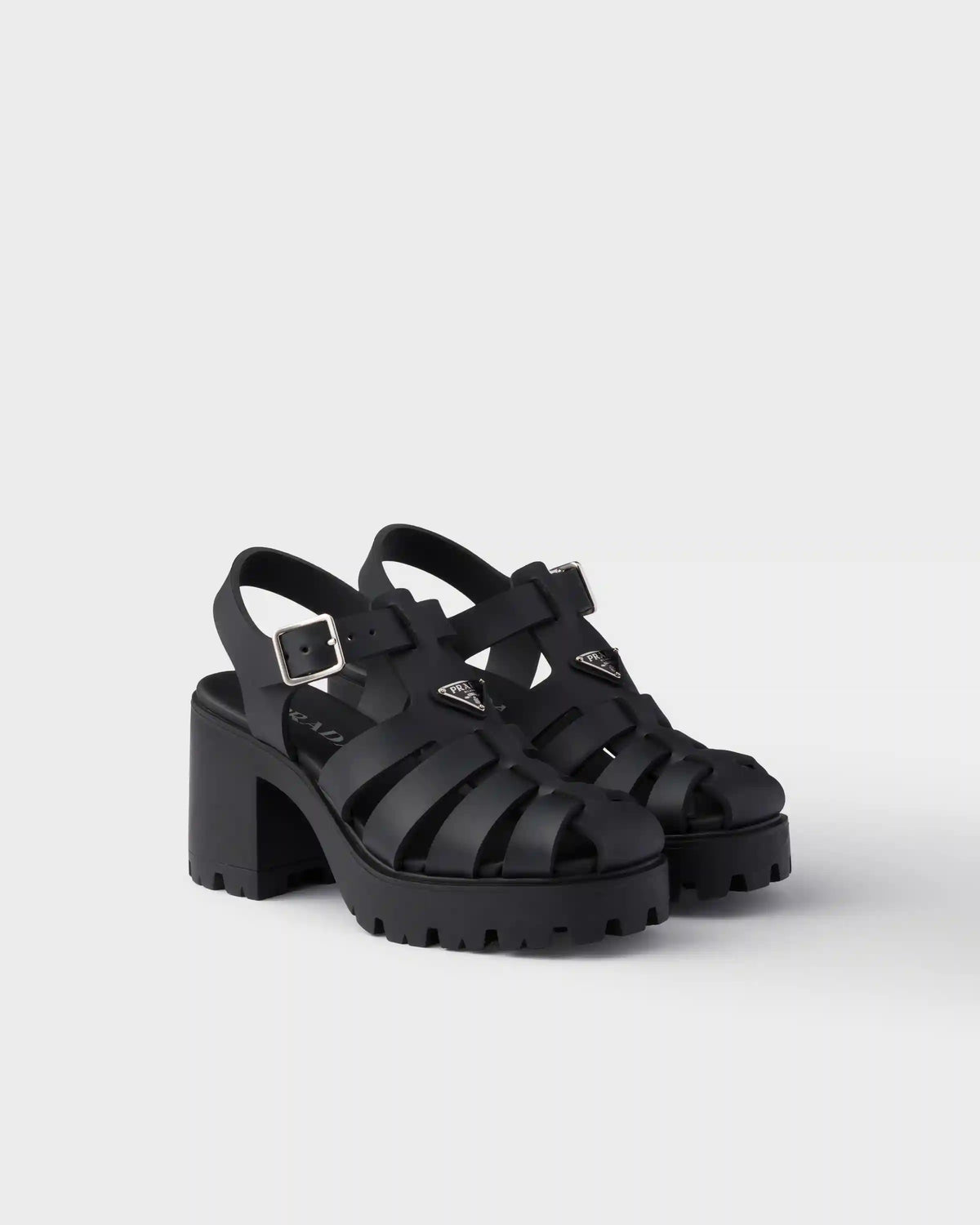 Rubber platform sandals