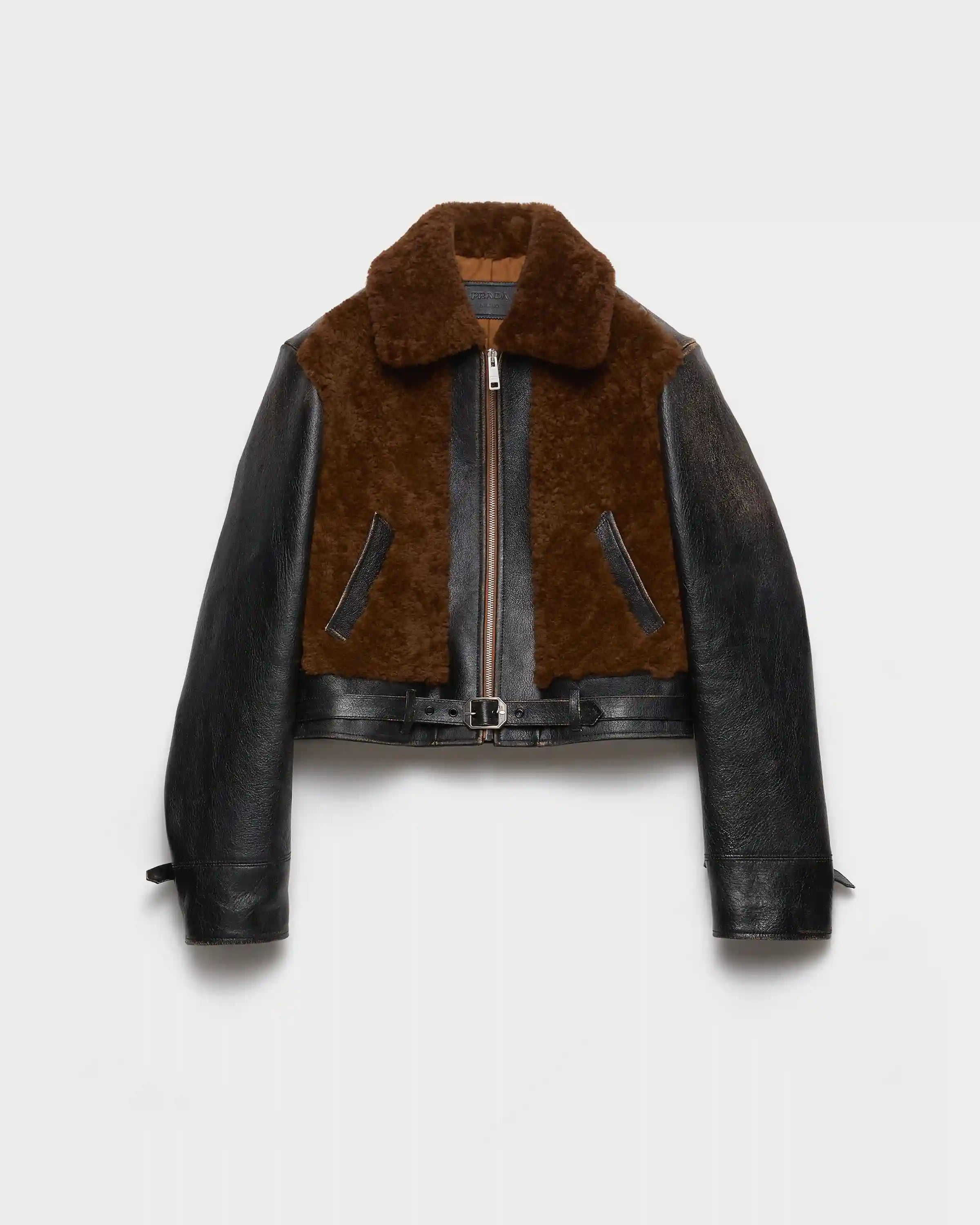 Leather and shearling jacket