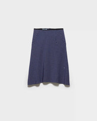 Polka-dot marocain skirt